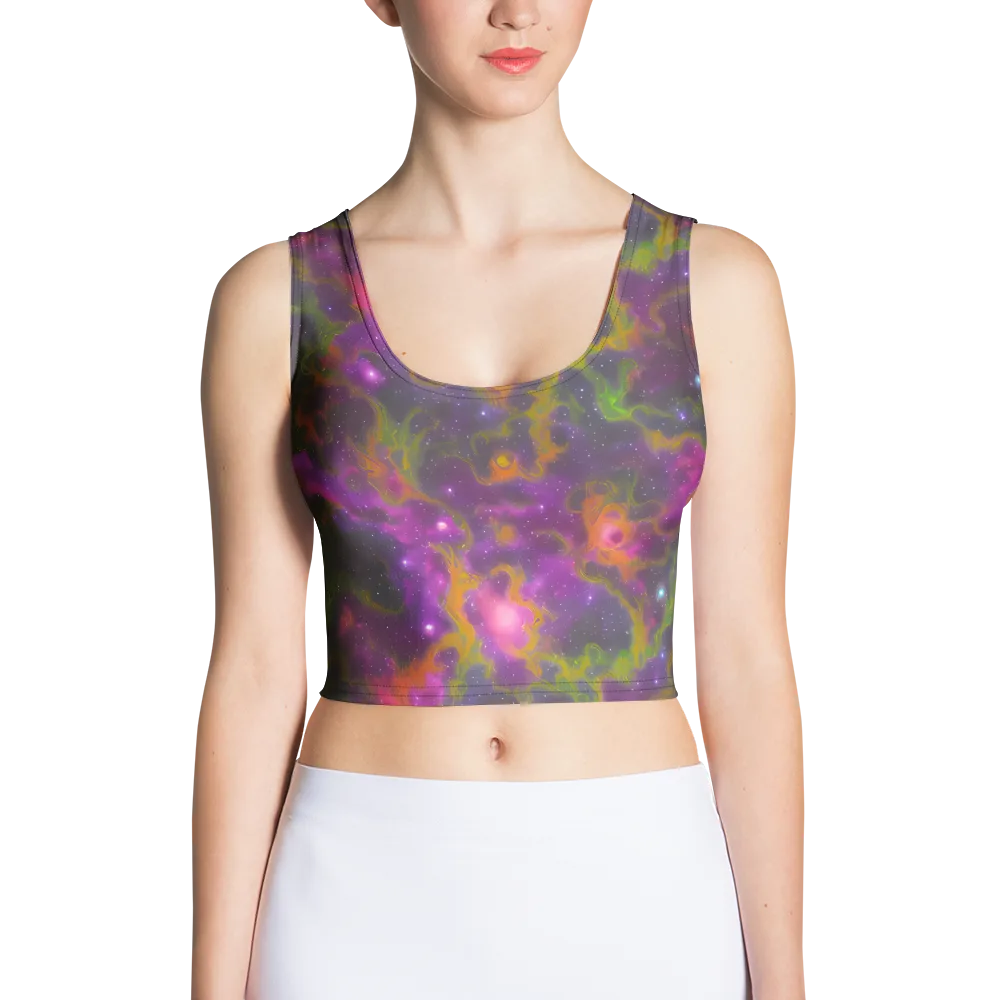 Orchid Cosmos on Crop Top — Front