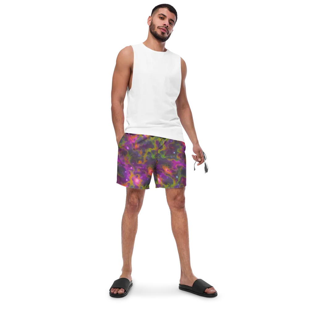 Orchid Cosmos on Swim Trunks — Front