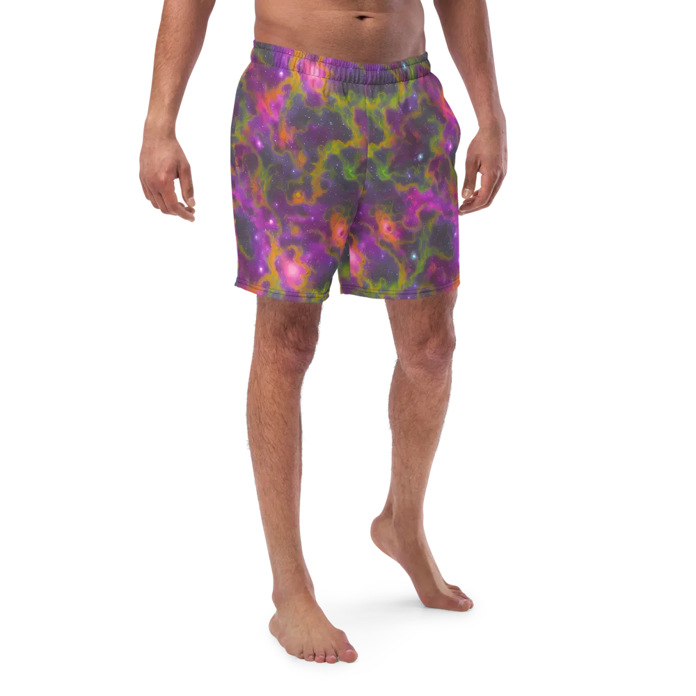 Orchid Cosmos on Swim Trunks — Front