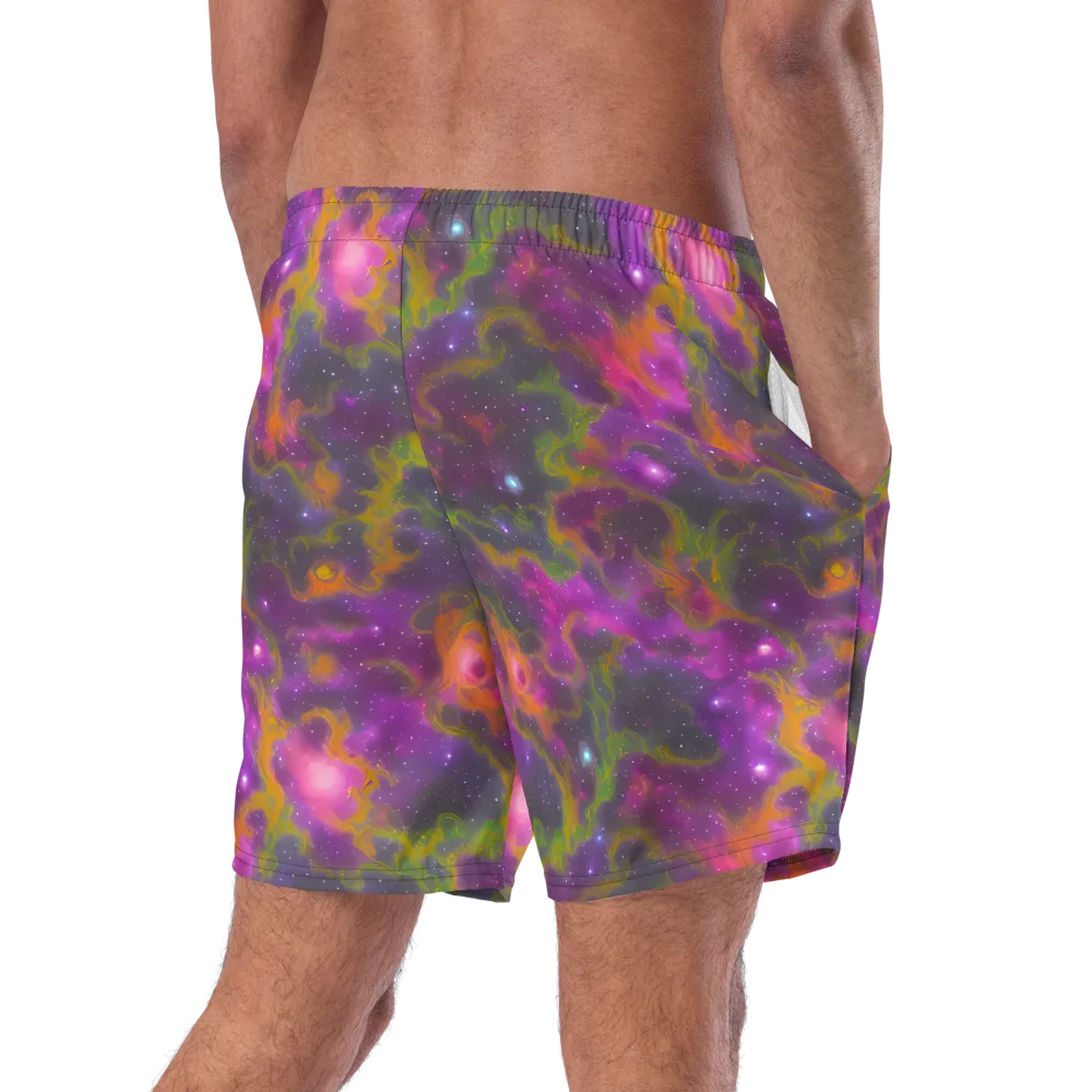 Orchid Cosmos on Swim Trunks — Right Back