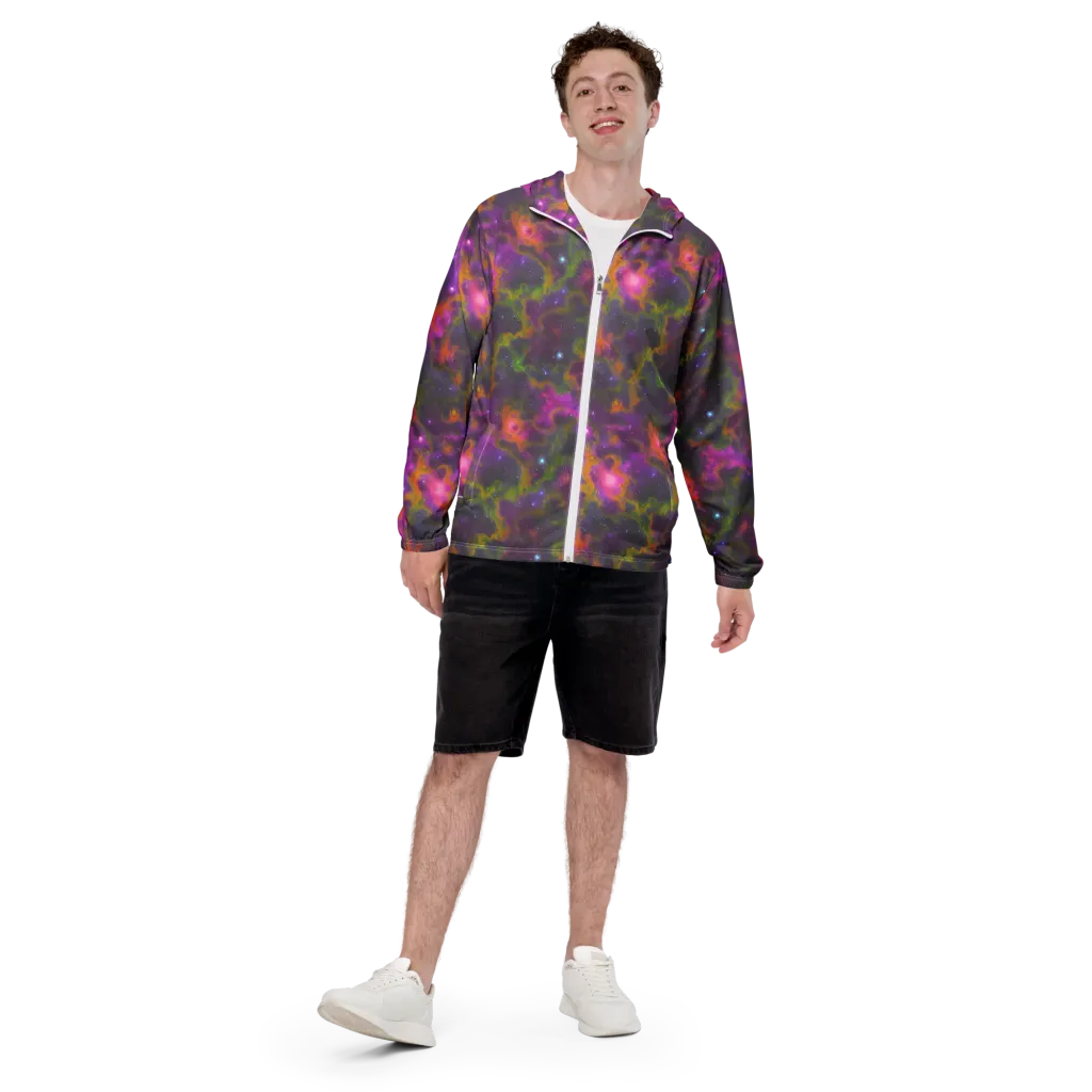 Orchid Cosmos on Men's Windbreaker — Front