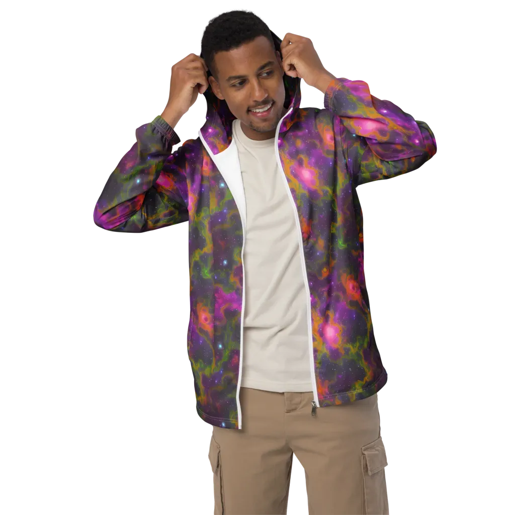 Orchid Cosmos on Men's Windbreaker — Front