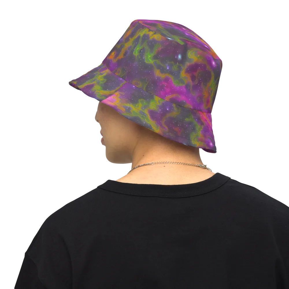 Orchid Cosmos on Reversible Bucket Hat — Back Inside