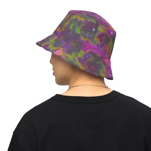 Orchid Cosmos on a Reversible Bucket Hat