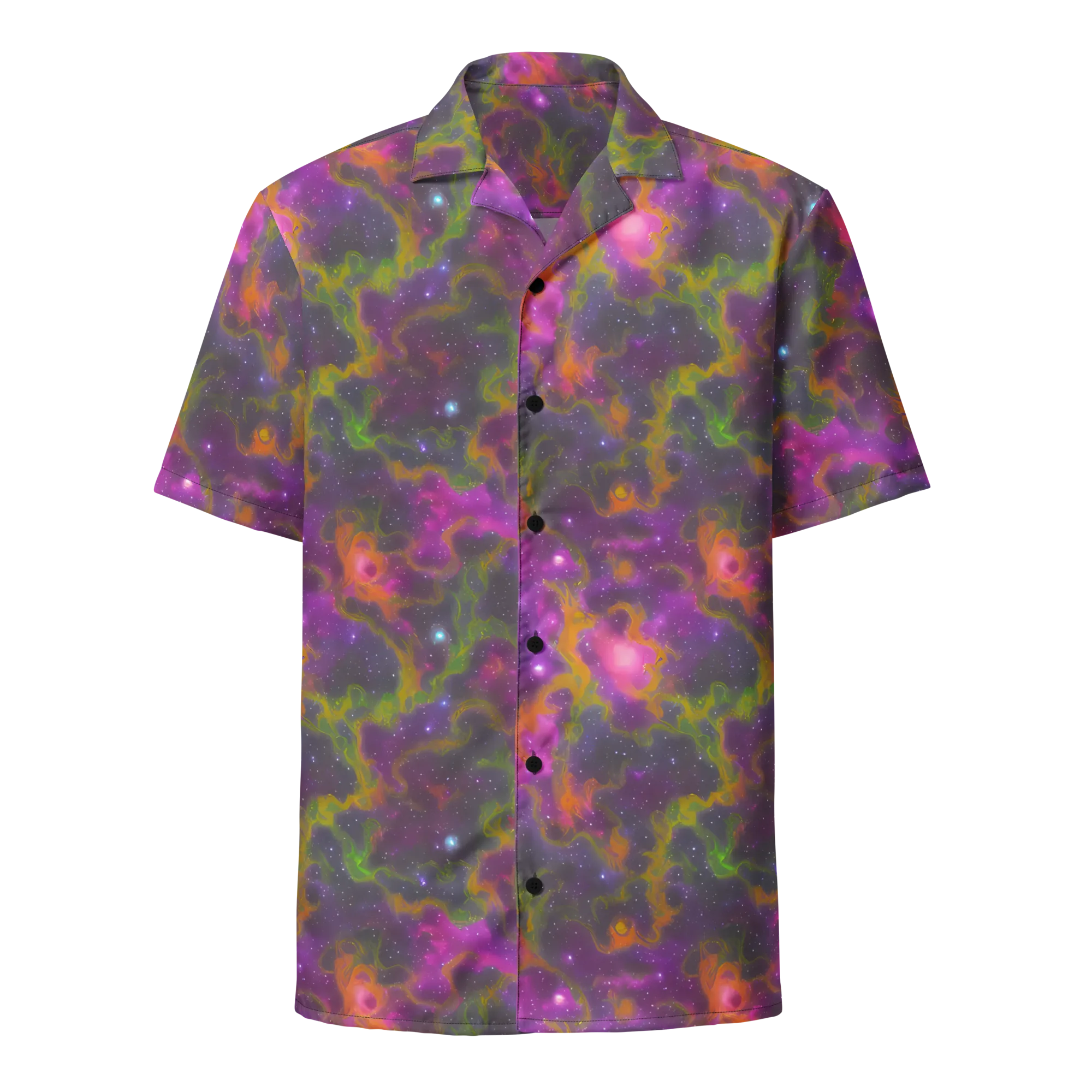 Orchid Cosmos on Button Shirt — Front