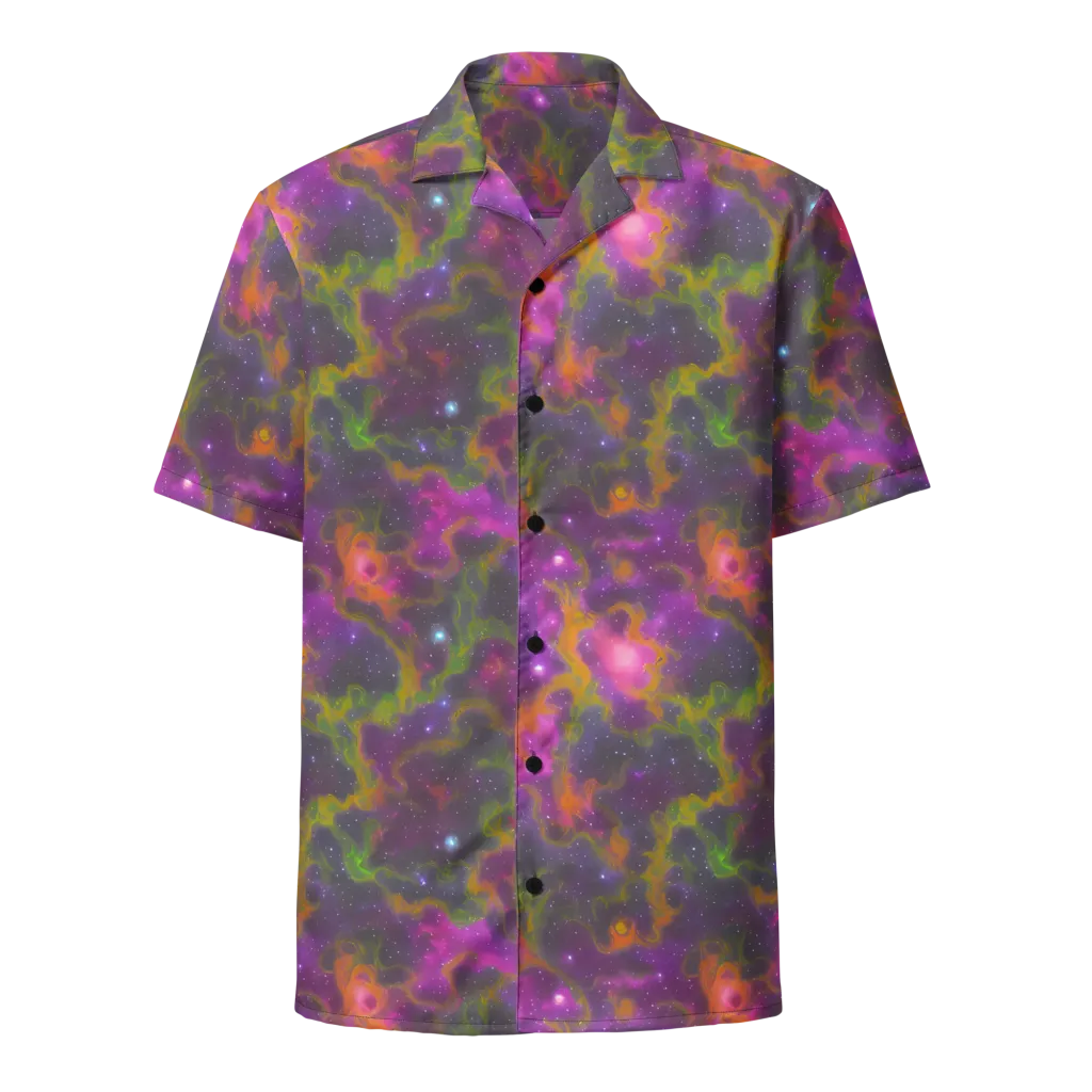 Orchid Cosmos on Button Shirt — Front
