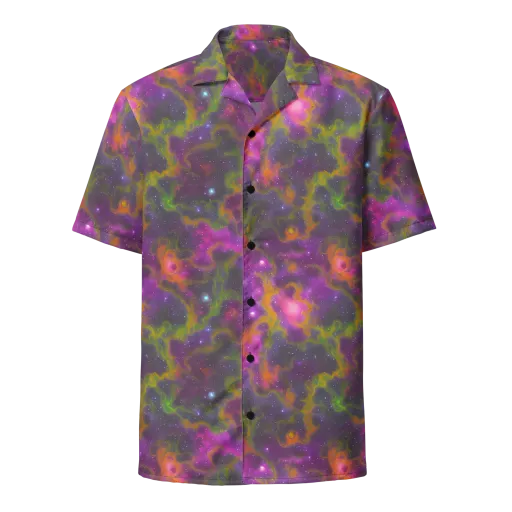Orchid Cosmos on a Button Shirt