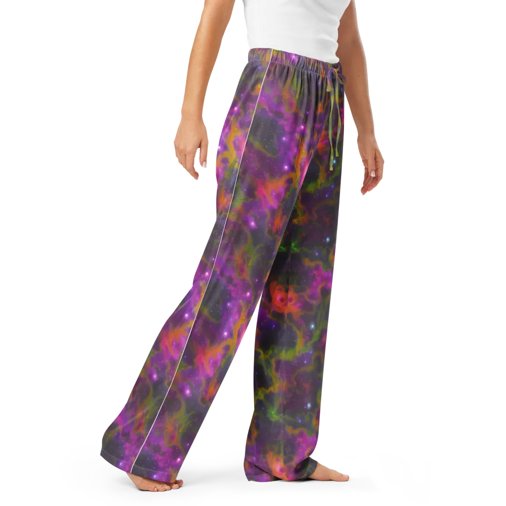 Orchid Cosmos on Women's Pajama Pants — Right Front