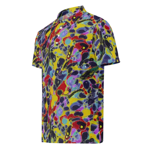 Acid Jewelbox on a Men's Slim Fit Polo Shirt