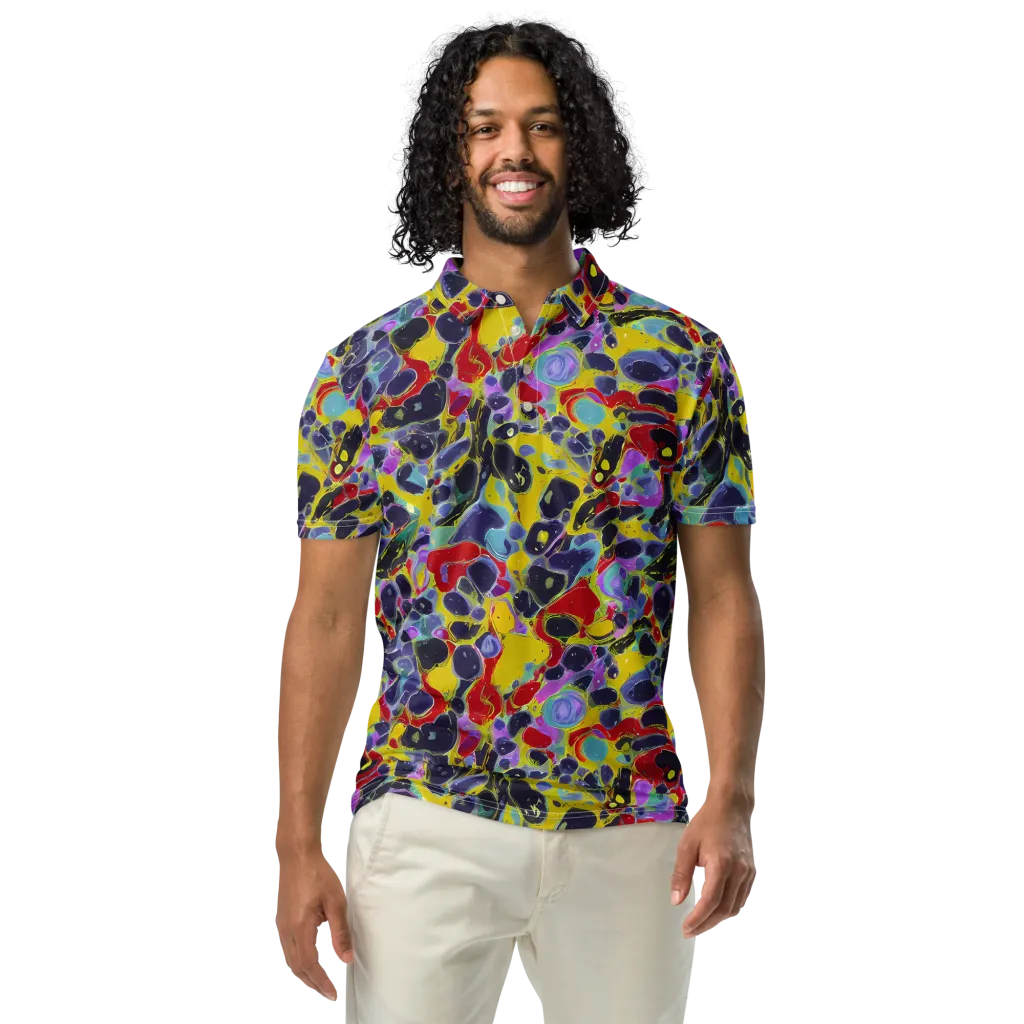 Acid Jewelbox on Men's Slim Fit Polo Shirt — Front