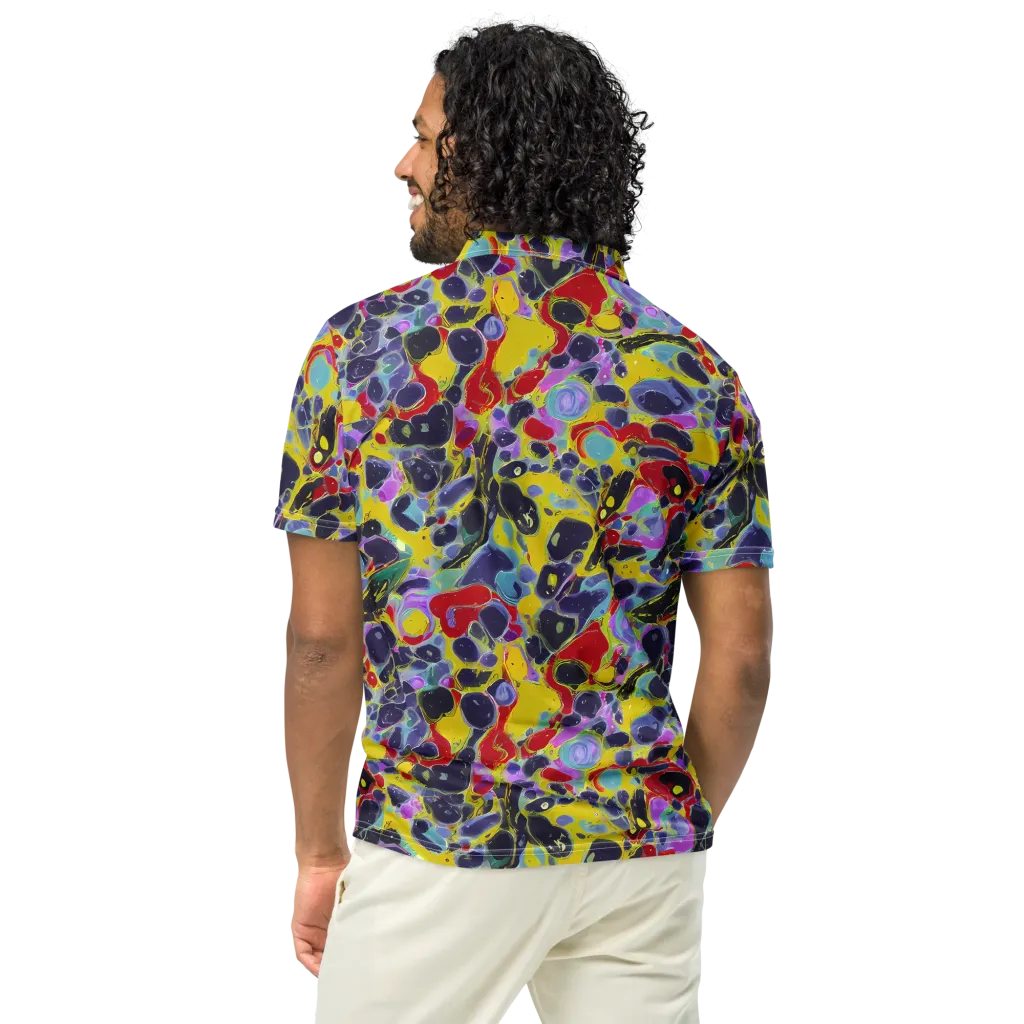 Acid Jewelbox on Men's Slim Fit Polo Shirt — Back