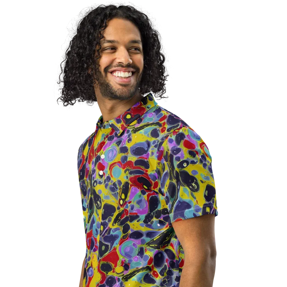 Acid Jewelbox on Men's Slim Fit Polo Shirt — Left Front