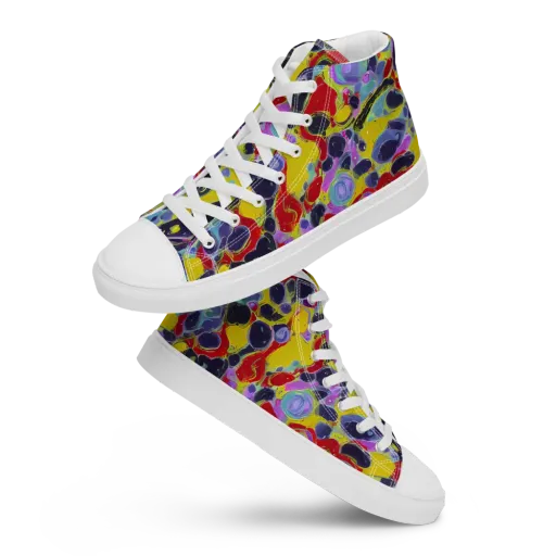 Acid Jewelbox on a Men's High Top Canvas Shoes