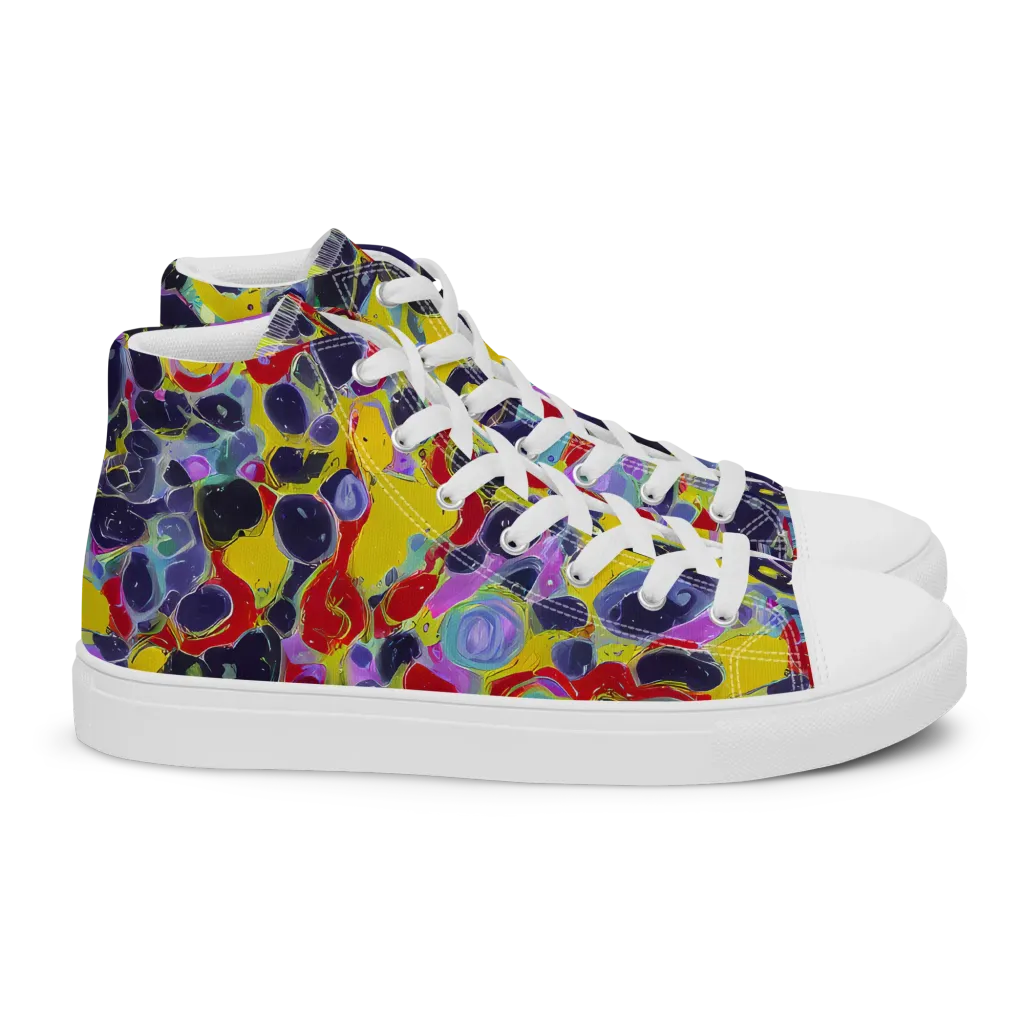 Acid Jewelbox on Women's High Top Canvas Shoes — Right