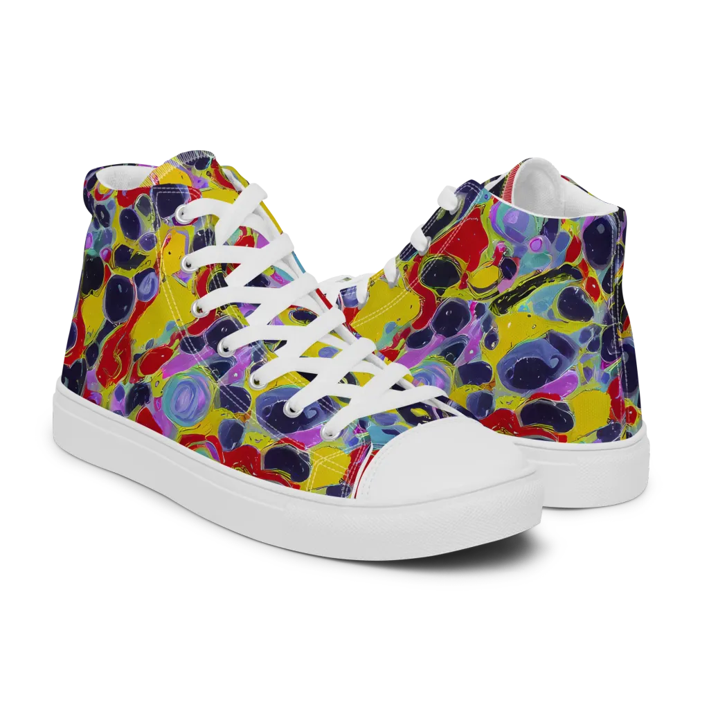 Acid Jewelbox on Women's High Top Canvas Shoes — Right
