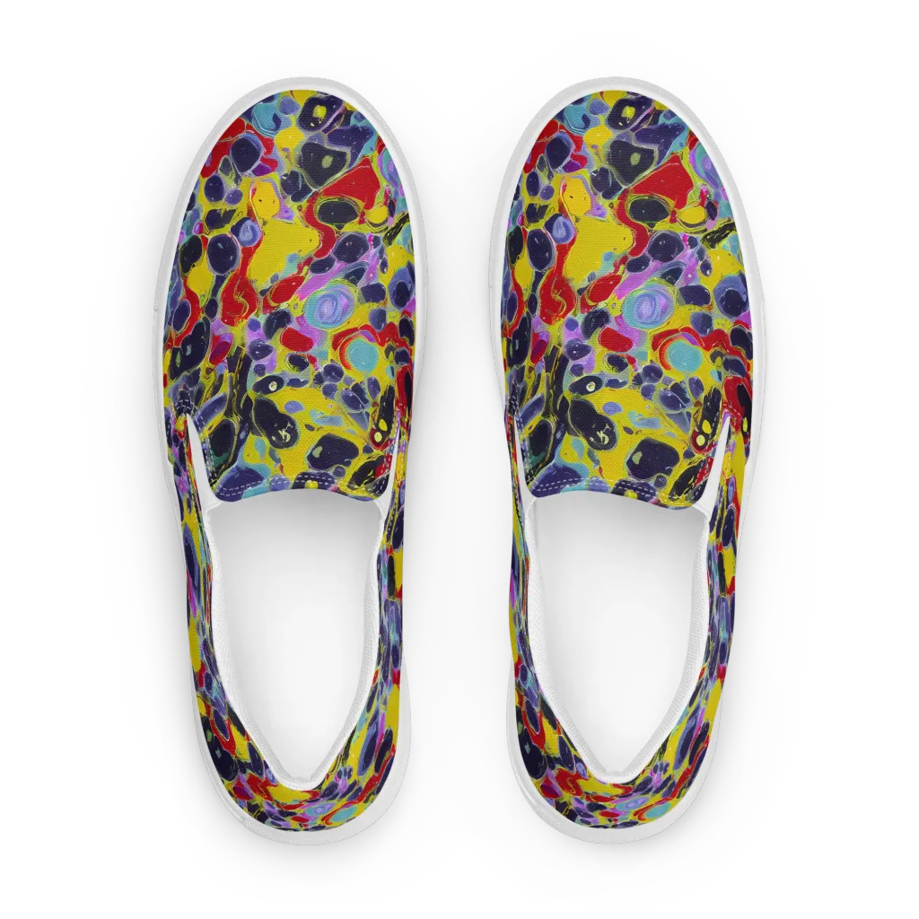 Acid Jewelbox on Men's Slip-On Canvas Shoes — Front