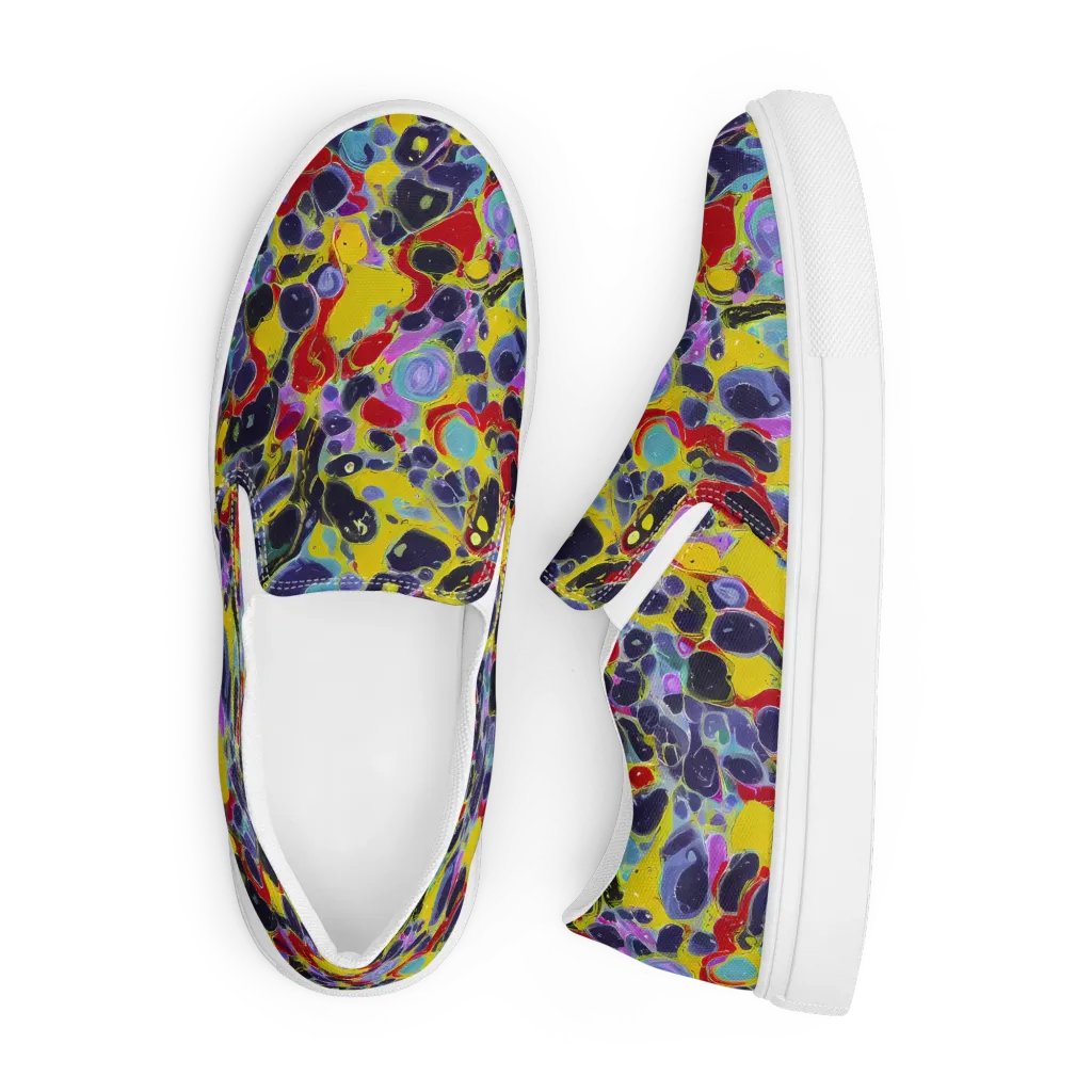 Acid Jewelbox on Men's Slip-On Canvas Shoes — Front