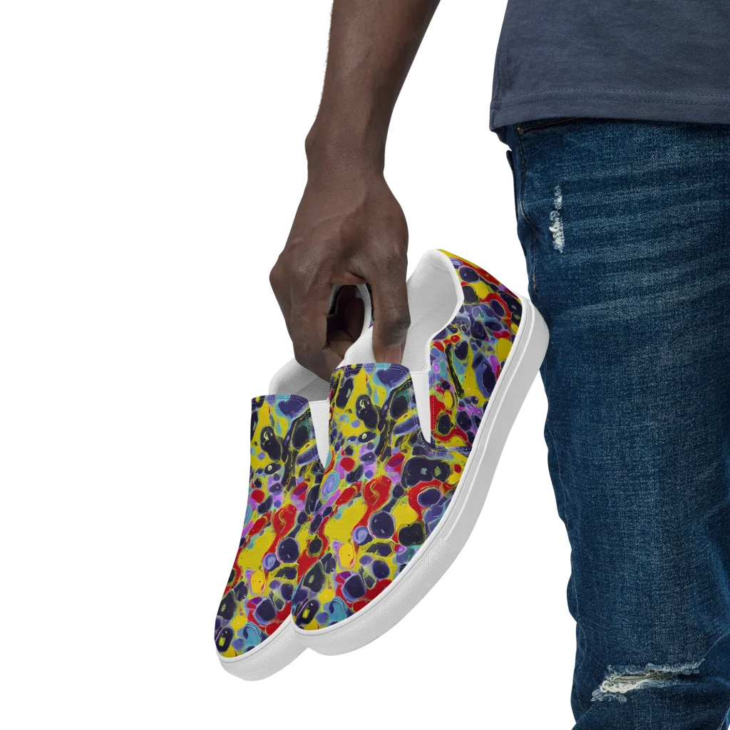 Acid Jewelbox on Men's Slip-On Canvas Shoes — Left Front