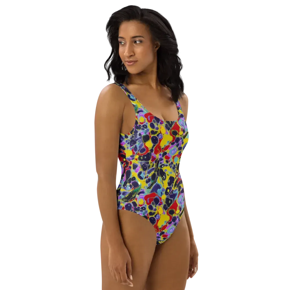 Acid Jewelbox on One-Piece Swimsuit — Right