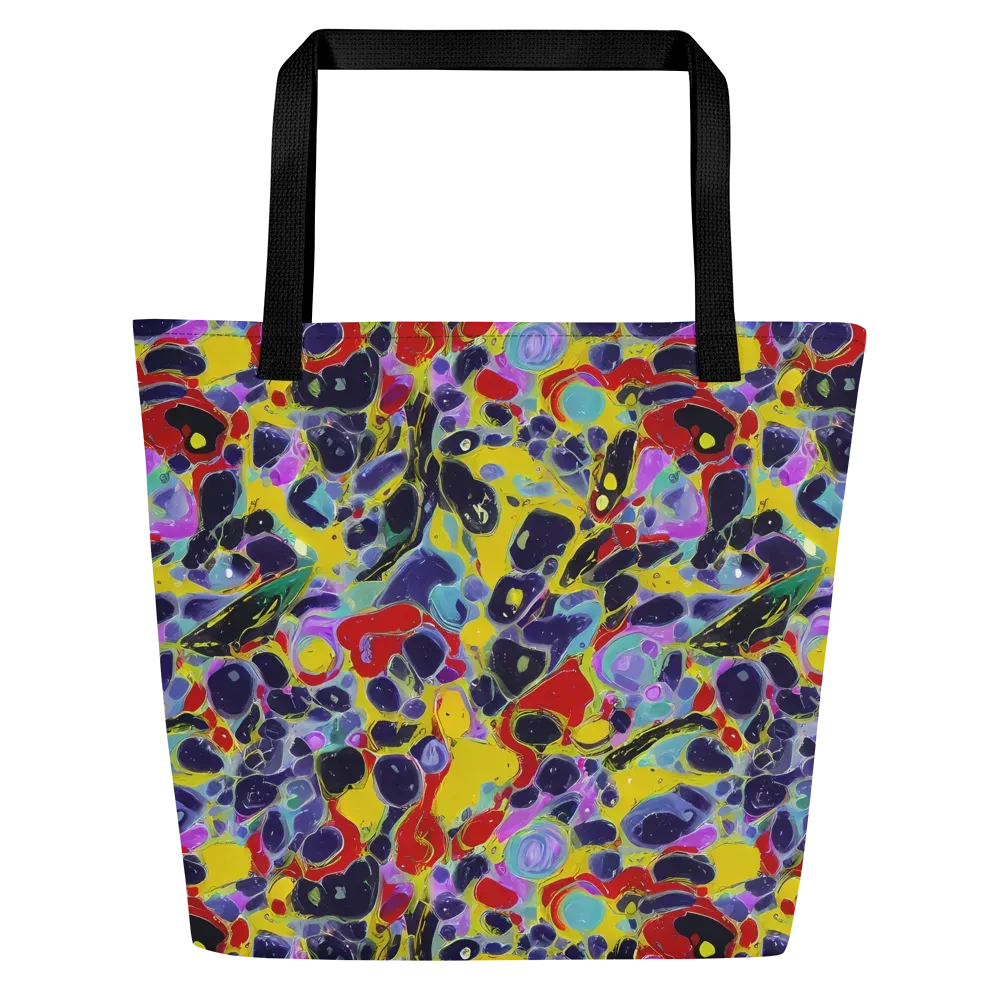 Acid Jewelbox on Large Tote Bag W/ Pocket — Front
