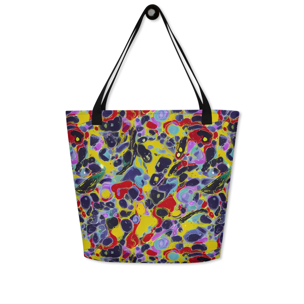 Acid Jewelbox on Large Tote Bag W/ Pocket — Front