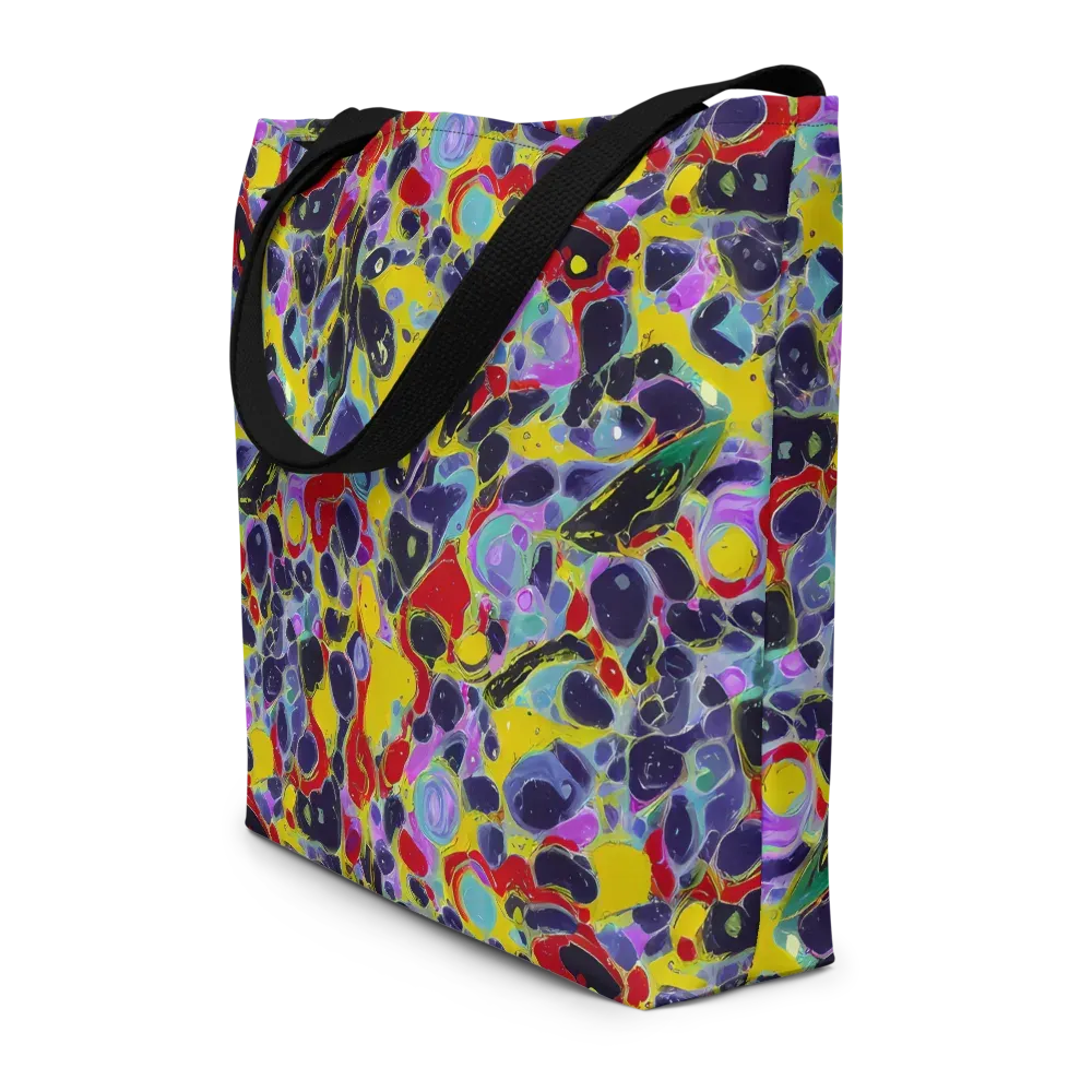 Acid Jewelbox on Large Tote Bag W/ Pocket — Front
