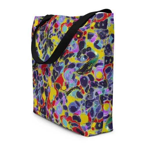 Acid Jewelbox on a Large Tote Bag W/ Pocket