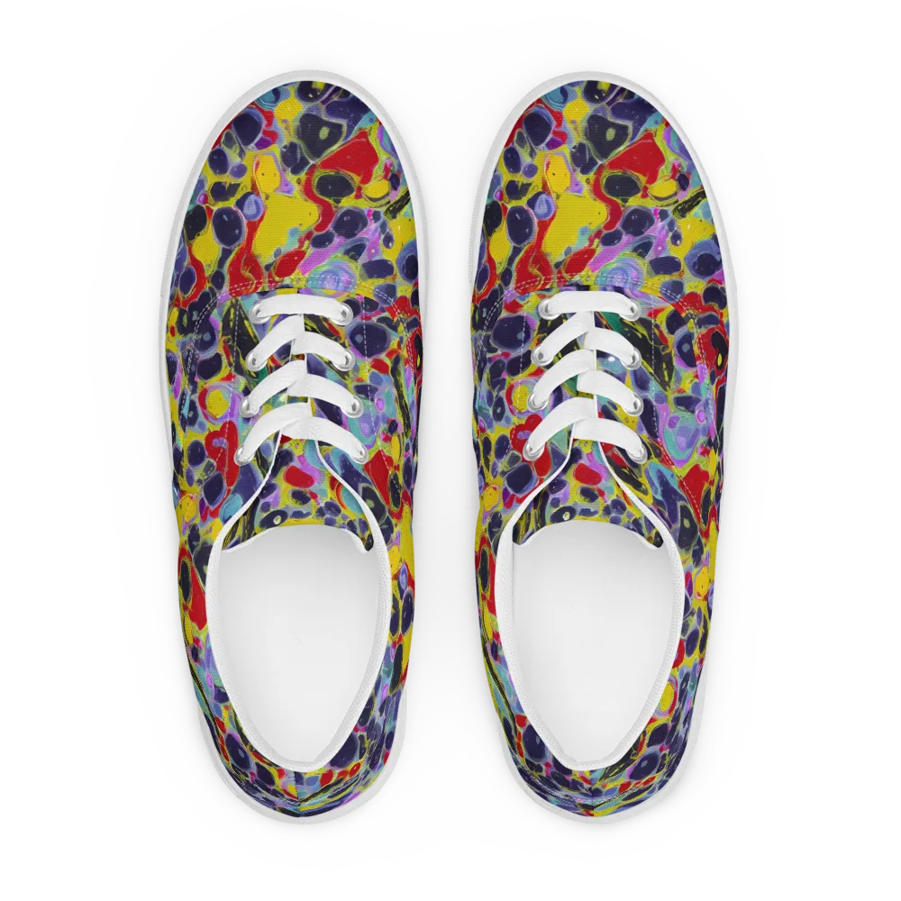 Acid Jewelbox on Men's Lace-Up Canvas Shoes — Front