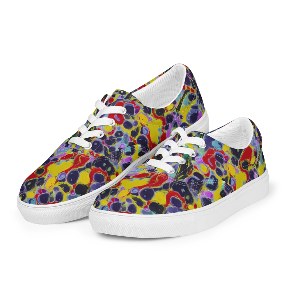 Acid Jewelbox on Men's Lace-Up Canvas Shoes — Left Front