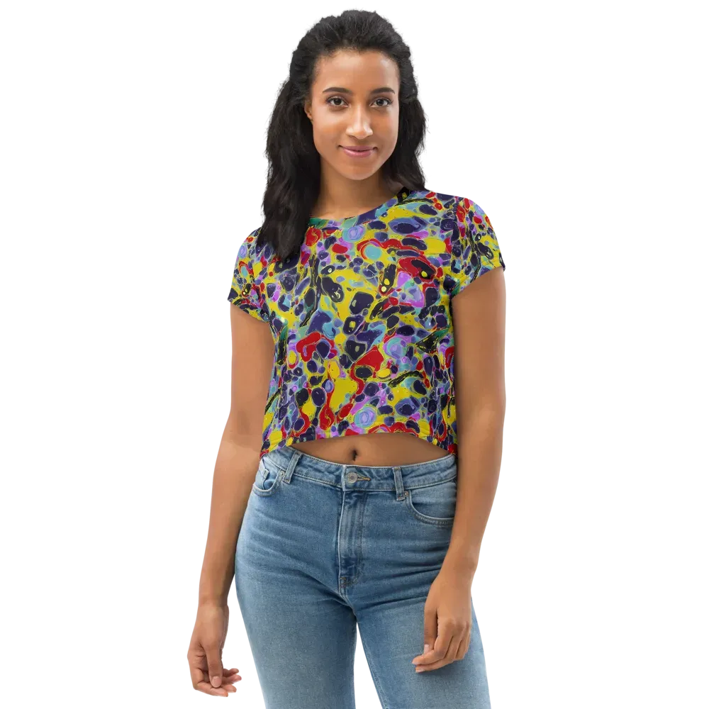 Acid Jewelbox on Crop Tee — Front