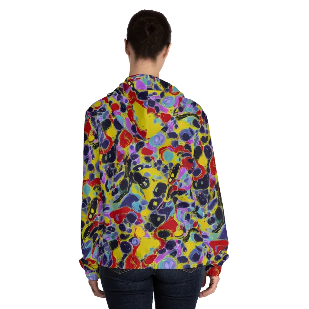 Acid Jewelbox on Women's Full-Zip Hoodie — Back On Person