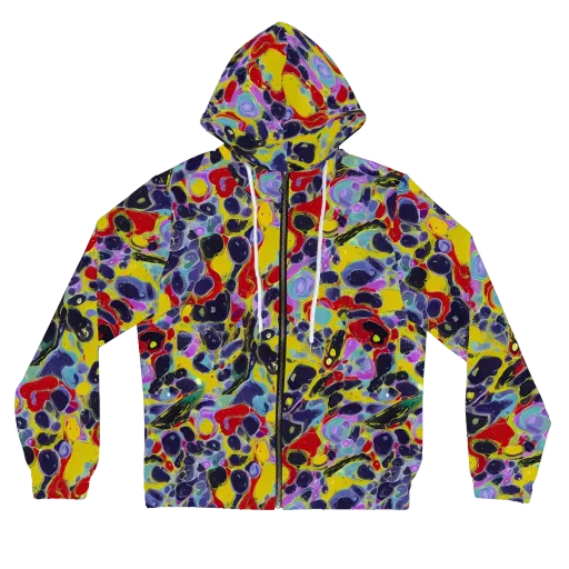 Acid Jewelbox on a Women's Full-Zip Hoodie