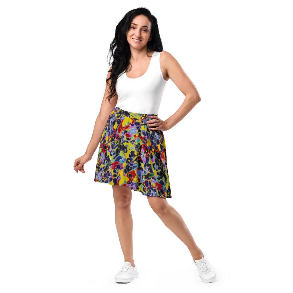 Acid Jewelbox on Skater Skirt — Front
