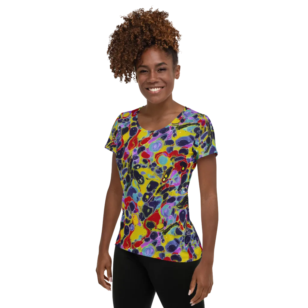 Acid Jewelbox on Women's Athletic T-Shirt — Left