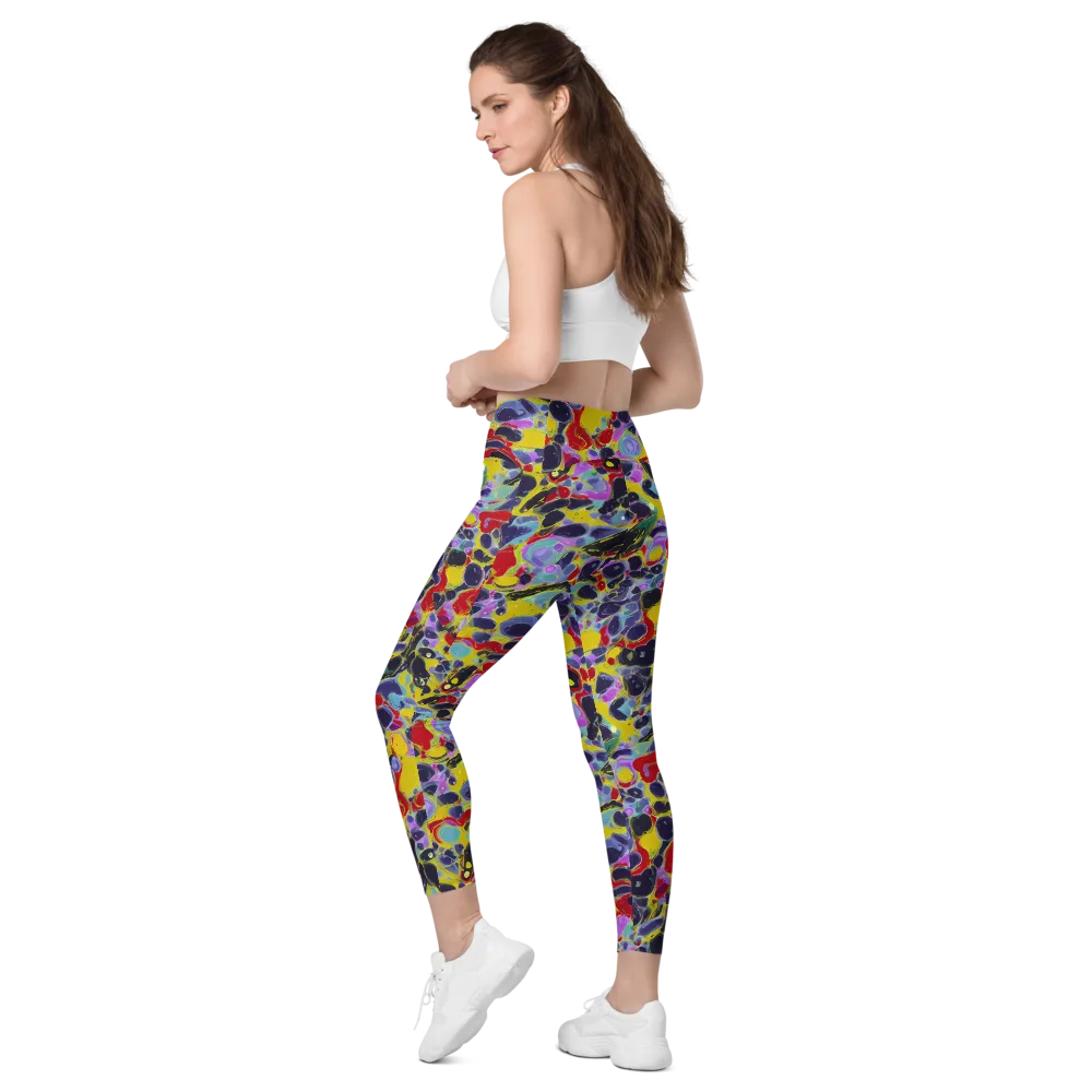 Acid Jewelbox on Leggings with Pockets — Left Back