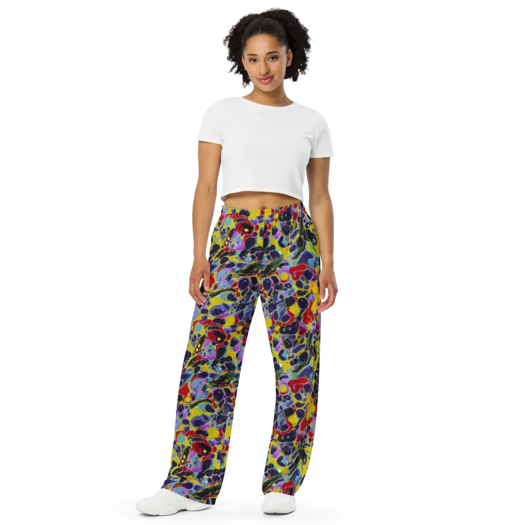 Acid Jewelbox on Wide-Leg Pants — Front
