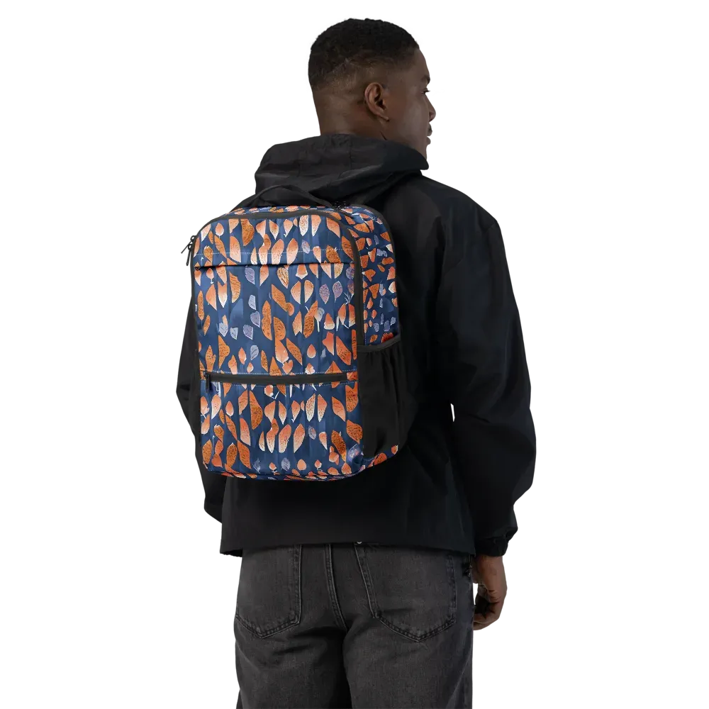Ember Leaves on Utility Backpack — Back