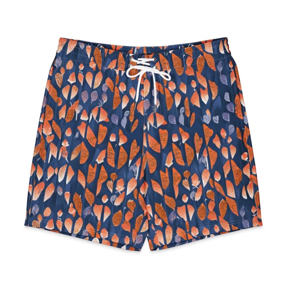 Ember Leaves on Men's Board Shorts — Front