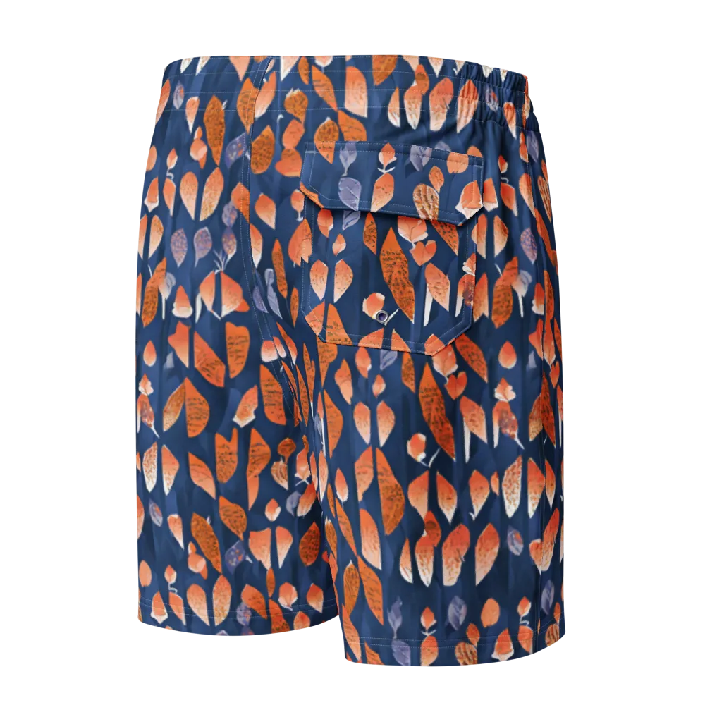 Ember Leaves on Men's Board Shorts — Back