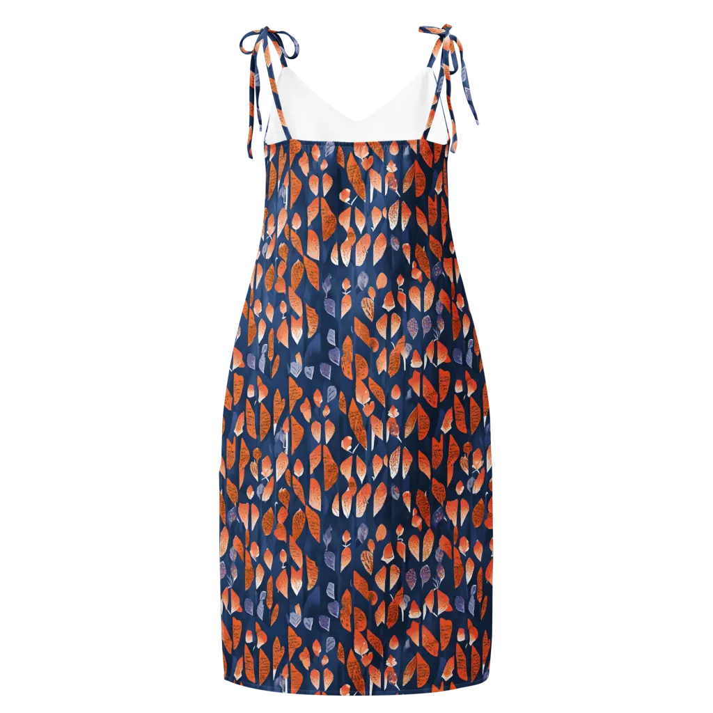 Ember Leaves on Slip Dress — Back