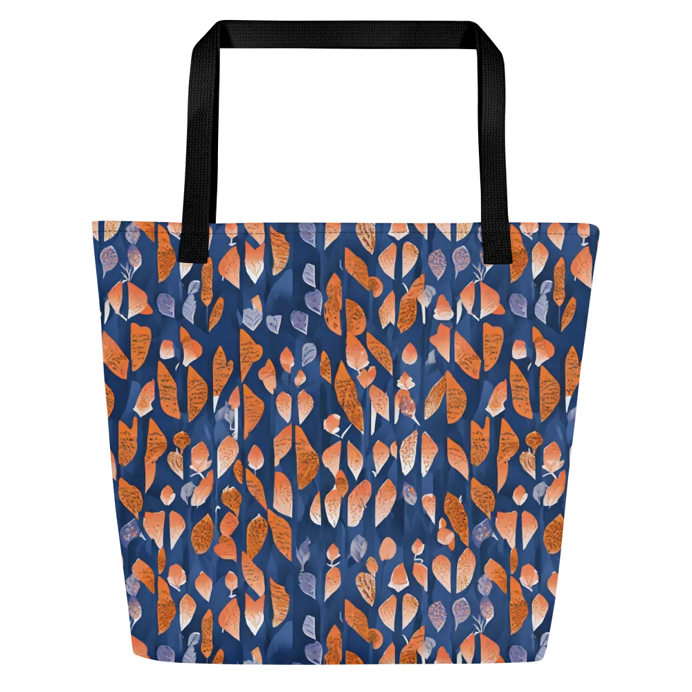 Ember Leaves on Large Tote Bag W/ Pocket — Front