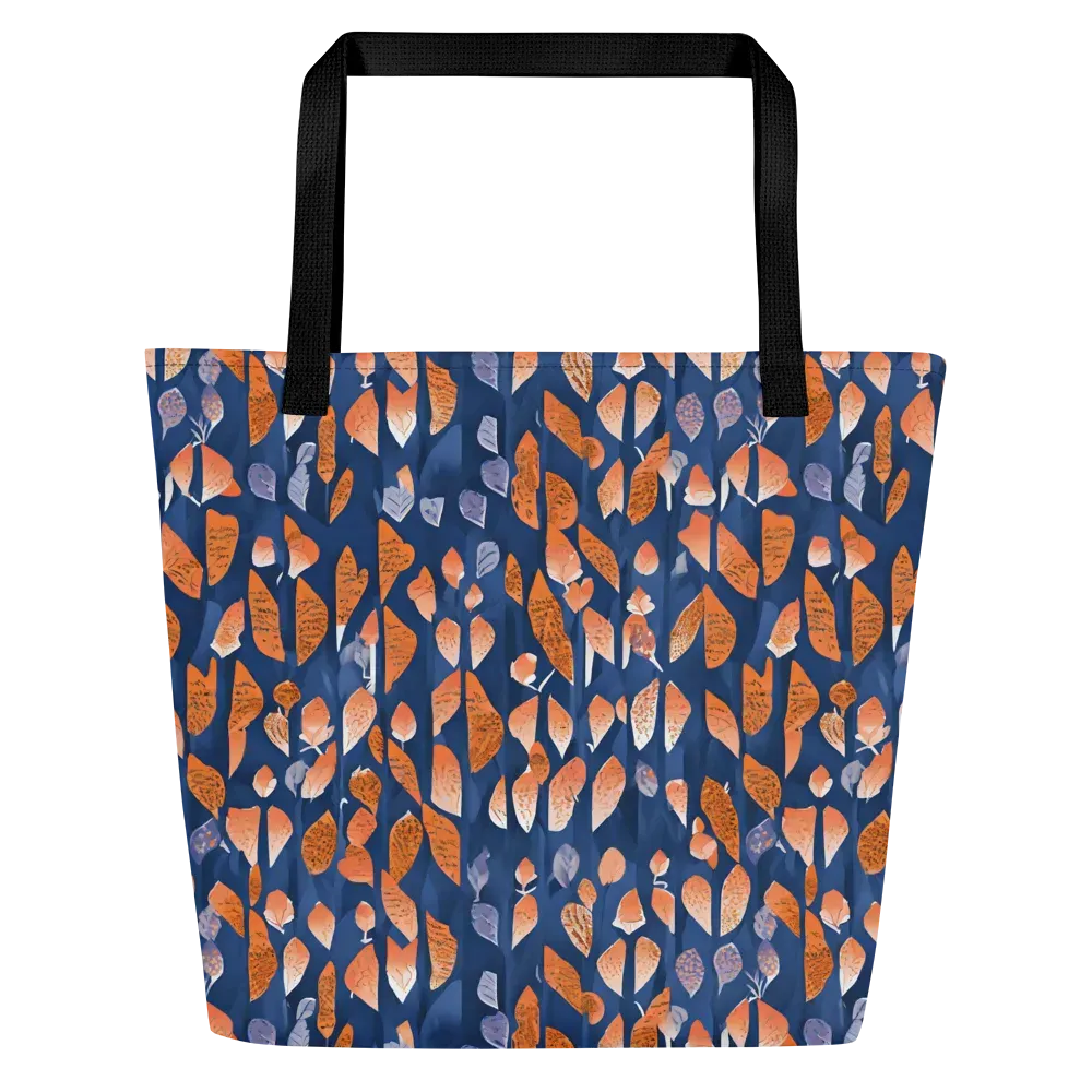 Ember Leaves on Large Tote Bag W/ Pocket — Front
