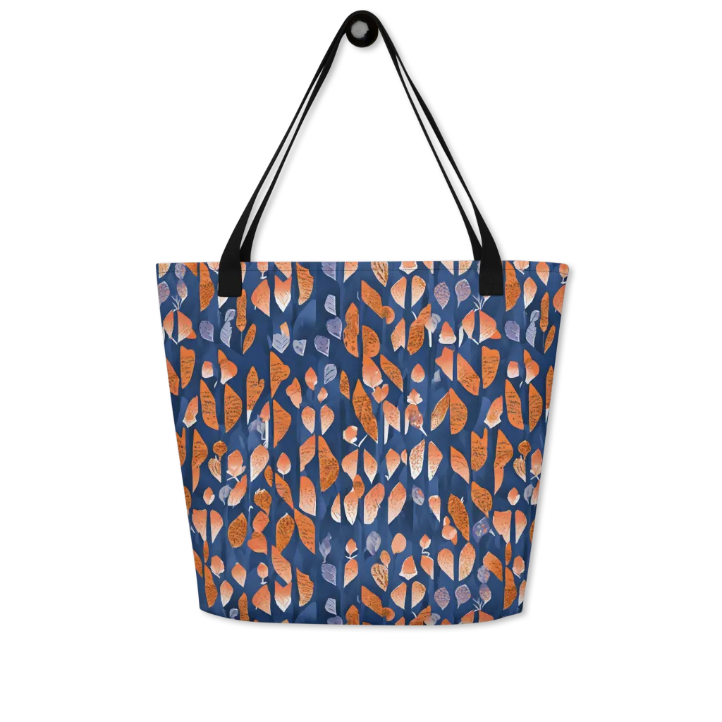 Ember Leaves on Large Tote Bag W/ Pocket — Front