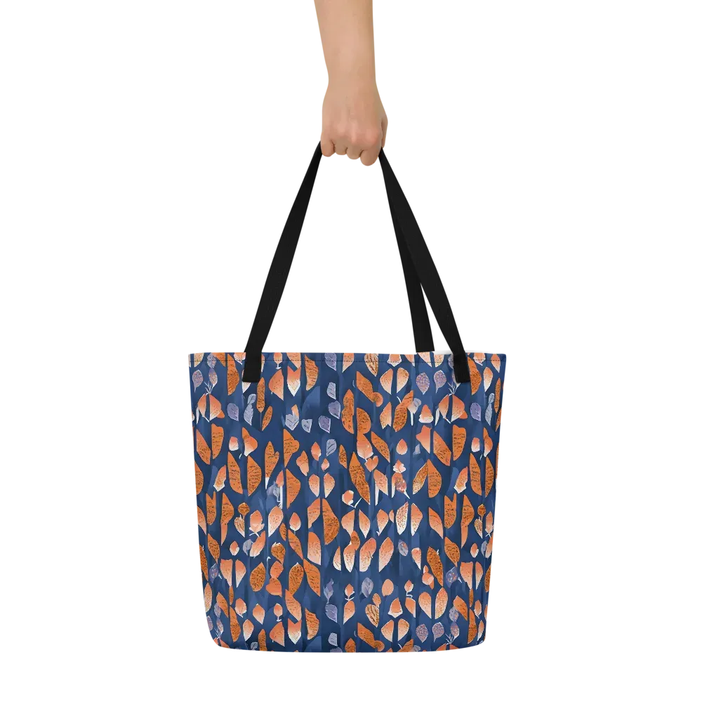 Ember Leaves on Large Tote Bag W/ Pocket — Front