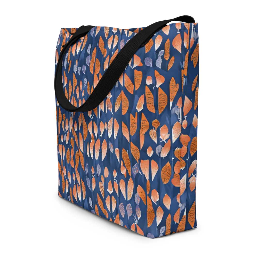 Ember Leaves on Large Tote Bag W/ Pocket — Front