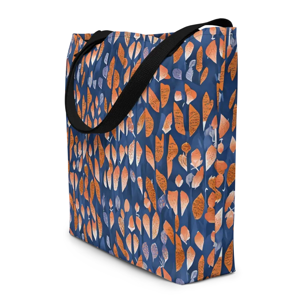 Ember Leaves on Large Tote Bag W/ Pocket — Front