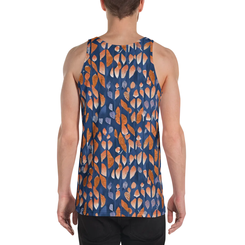 Ember Leaves on Men's Tank Top — Back