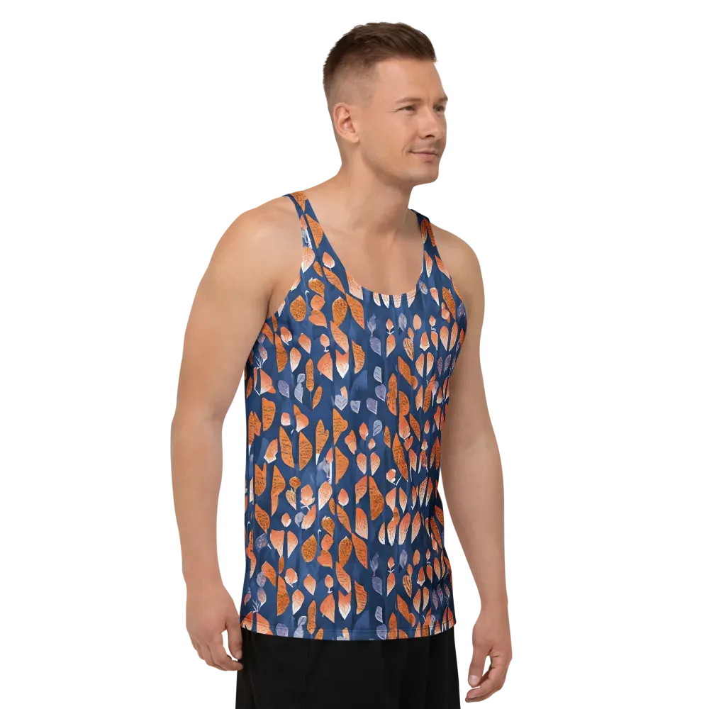 Ember Leaves on Men's Tank Top — Right Front