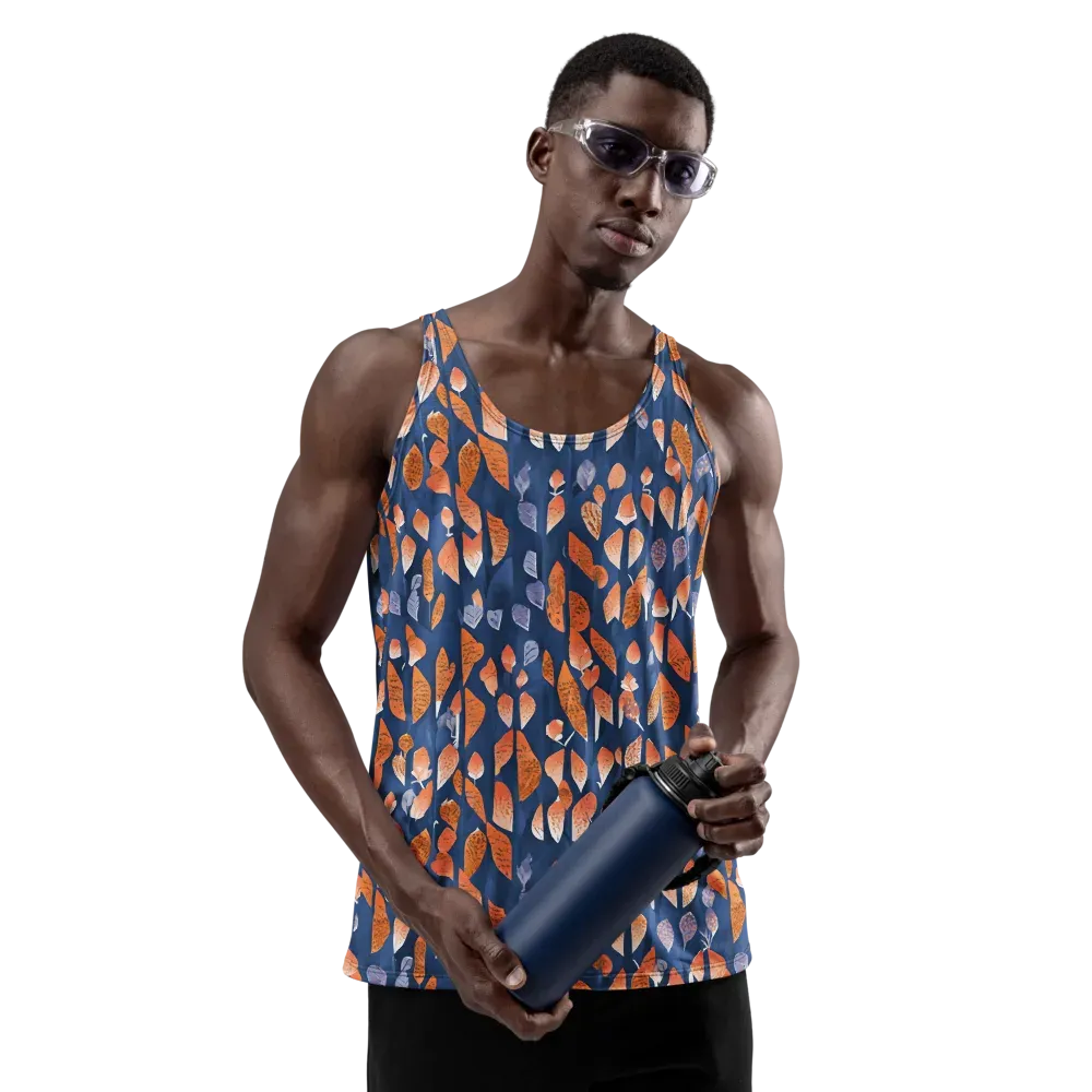 Ember Leaves on Men's Tank Top — Front