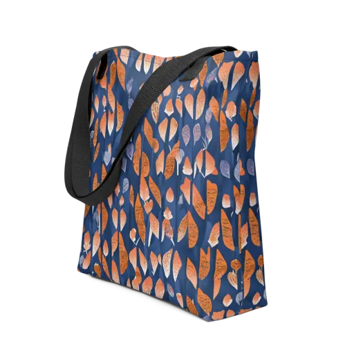 Ember Leaves on a Tote Bag